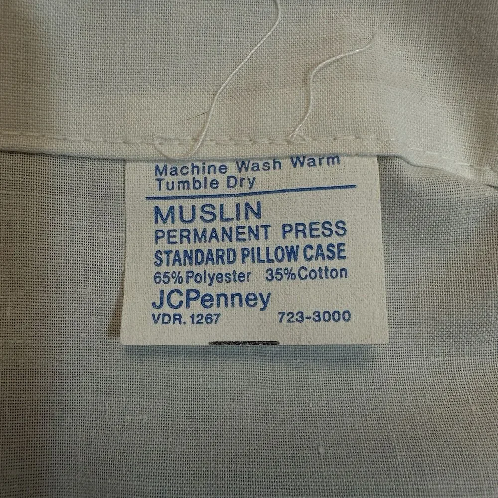 VTG JCPenney Muslin Pillowcases Pair Sunbonnet Sue Southern Belle Cottagecore